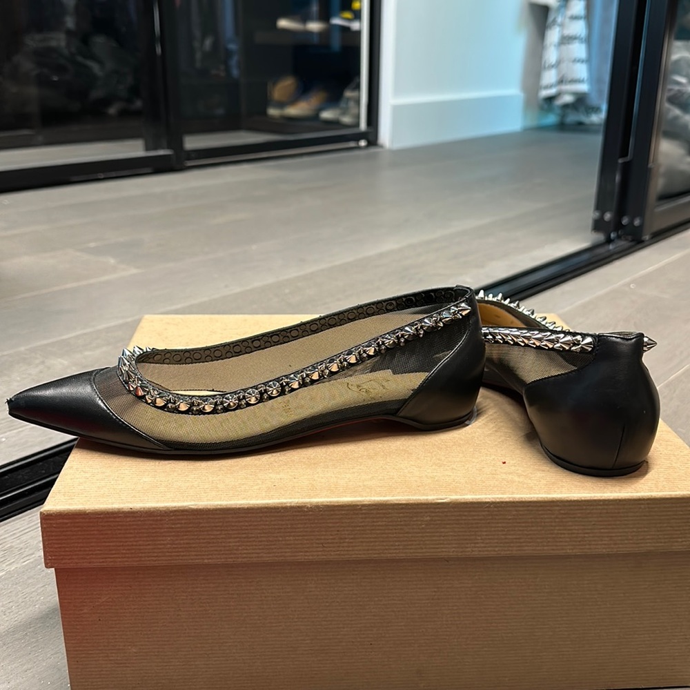 Christian Louboutin Galativi Spiked Ballerina Flats